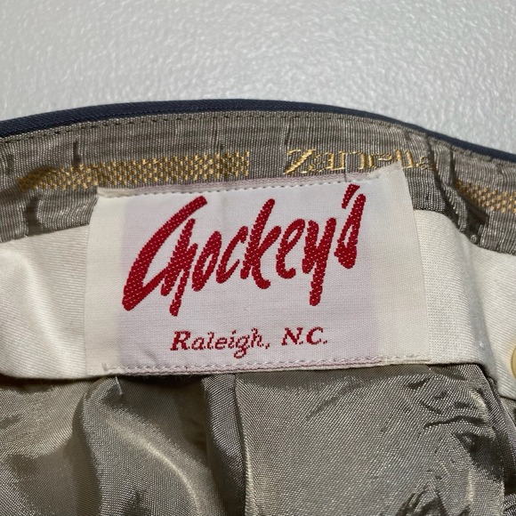 Zanella Dress Trousers 35 (35x31.5 Cuffed) Mens Quad Pleated Slate Gray 991 - Picture 12 of 16